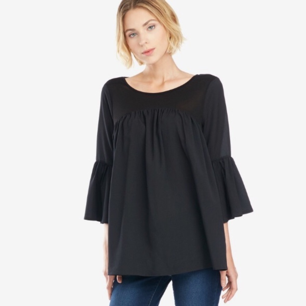 French connection bell sleeve blouse